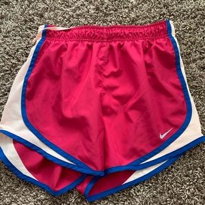Pink and blue nike shorts. Size xs